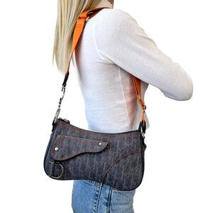Christian Dior Vintage 2005 Flight Line Trotter Monogram Shoulder Bag [104086]